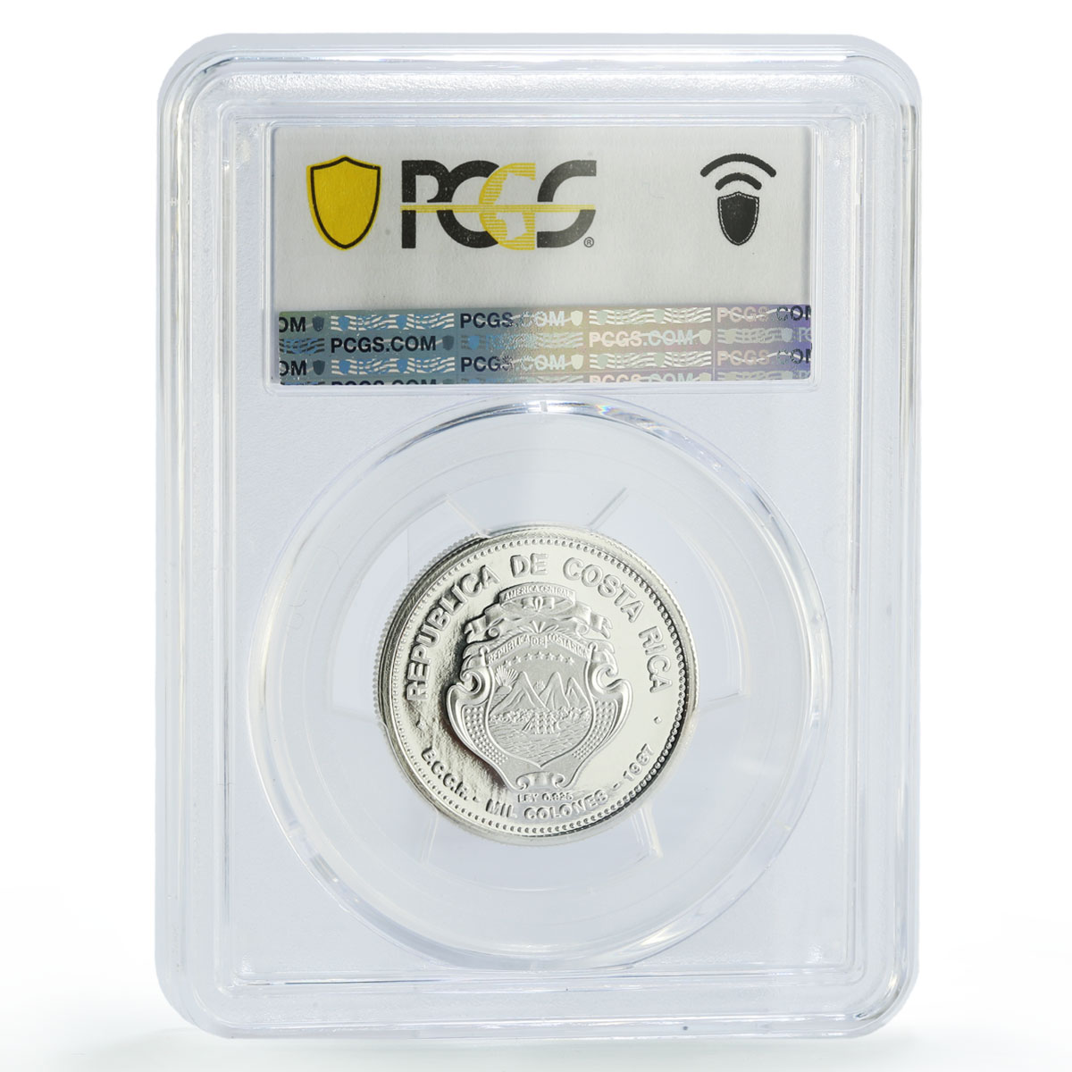 Costa Rica 1000 colones President Arias Nobel Prize PR69 PCGS silver coin 1987