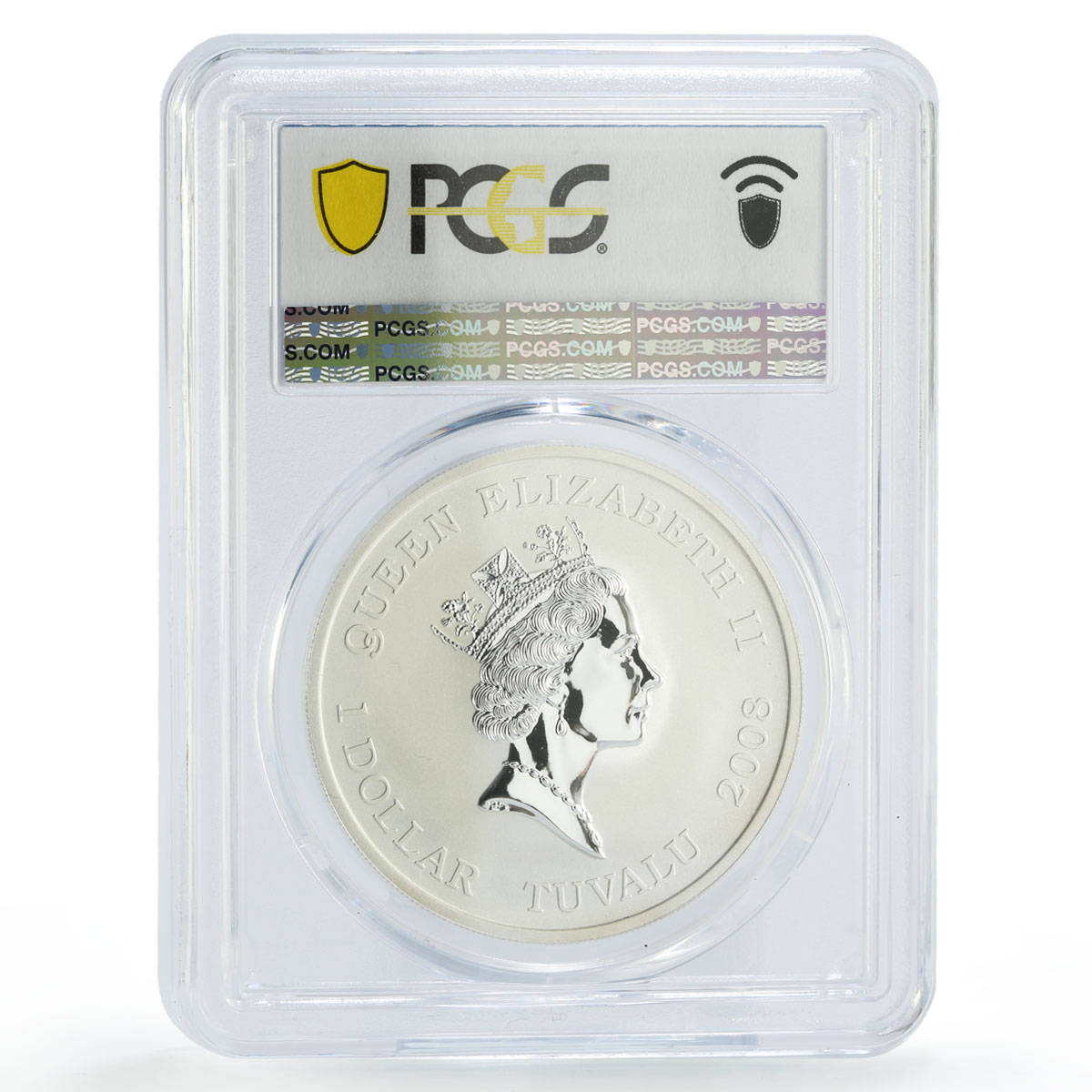 Tuvalu 1 dollar WWII Fighter Planes Hawker Hurricane PR69 PCGS silver coin 2008