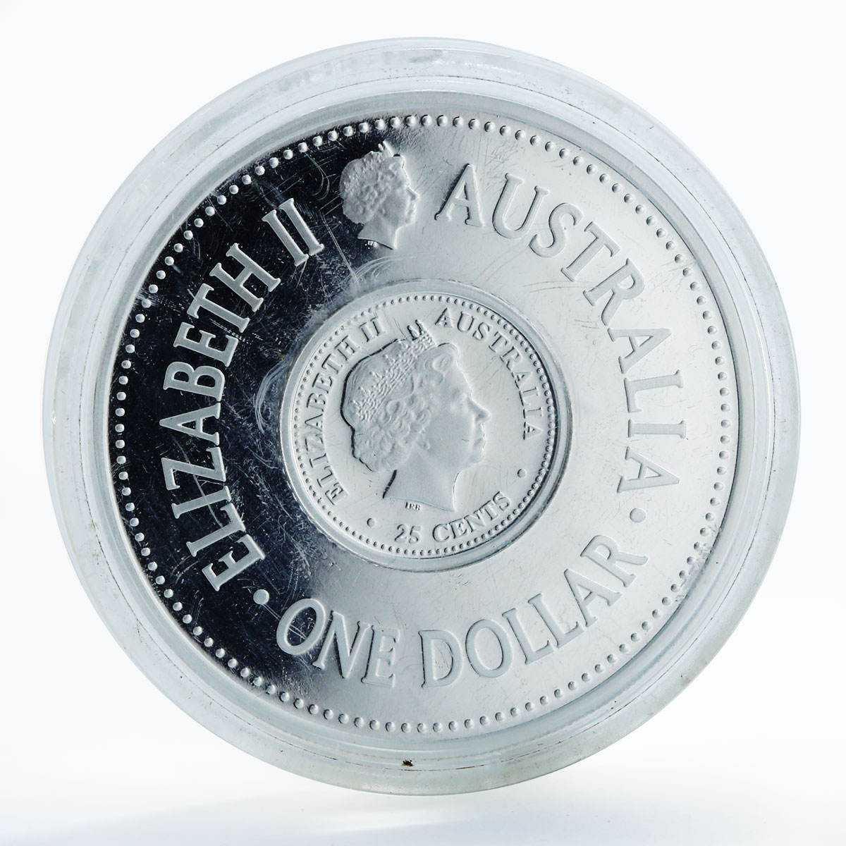 Australia 1 dollar 25 cents FIFA World Cup Holey dollar &amp; Dump silver coin 2006