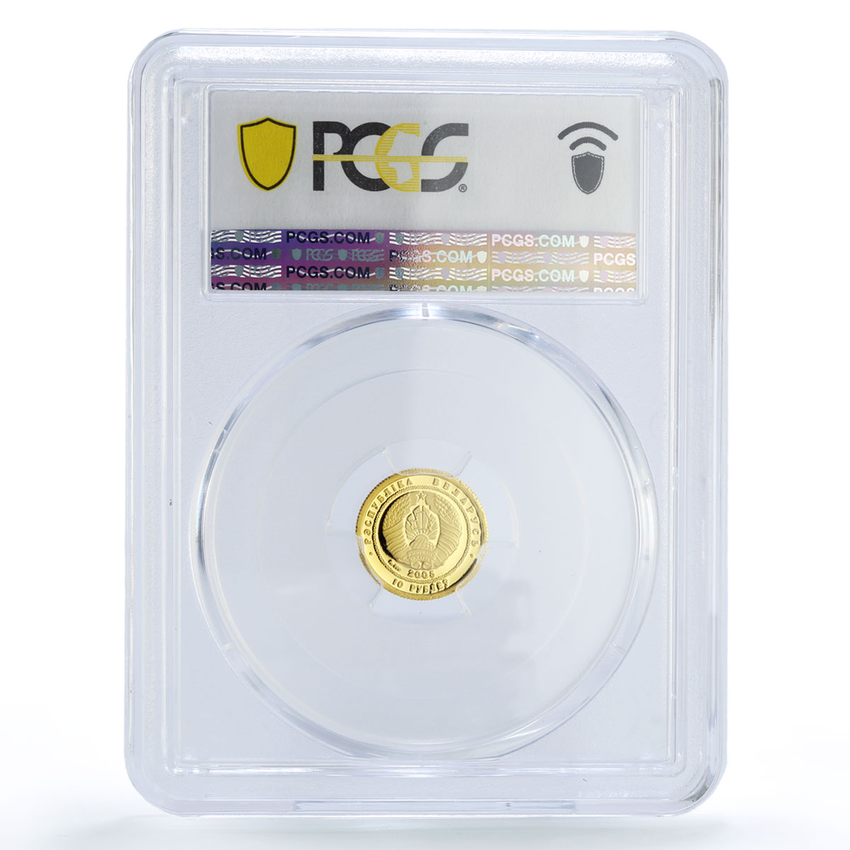 Belarus 10 roubles History Culture Ballet Dancer KM-129 PR70 PCGS gold coin 2005
