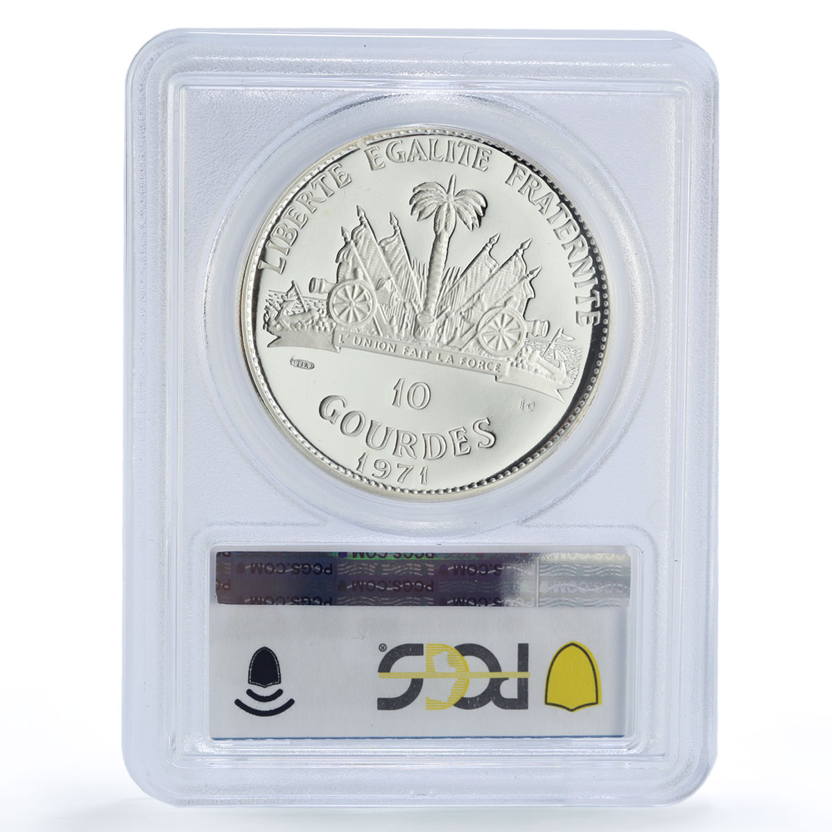 Haiti 10 gourdes Indian Chieftains War Eagle Yankton PR66 PCGS silver coin 1971