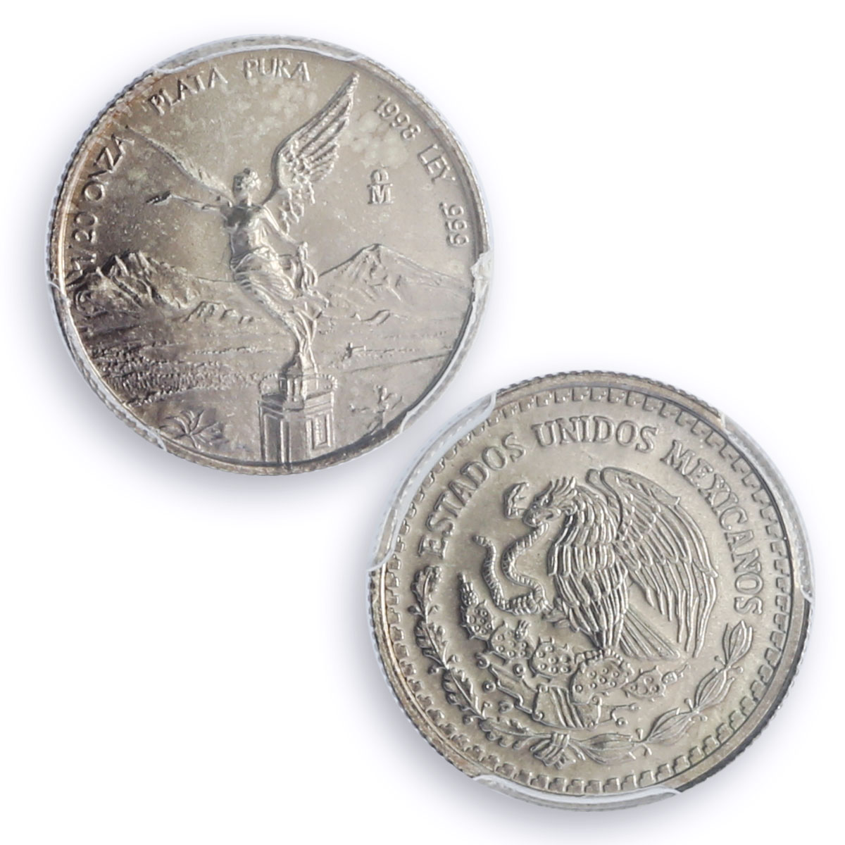 Mexico 1/20 onza Libertad Angel of Independence MS68 PCGS silver coin 1998