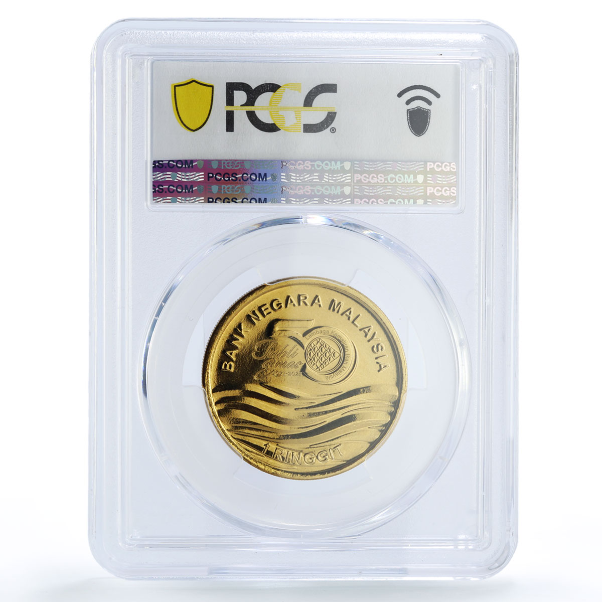 Malaysia 1 ringgit LKIM Lembaga Kemajuan Ikan Fisherman MS69 PCGS CuAl coin 2021