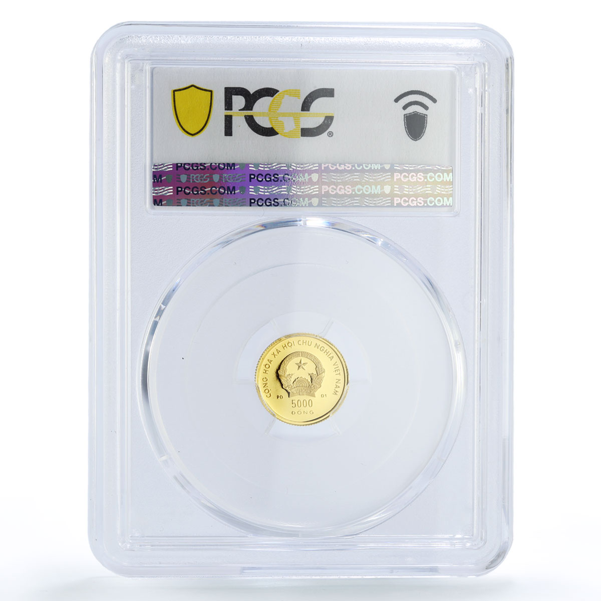 Vietnam 5000 dong Lunar Calendar Year of the Snake PR69 PCGS gold coin 2001