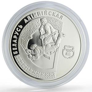 Belarus 20 roubles Olympics Ice Hockey Sports proof silver coin 1997