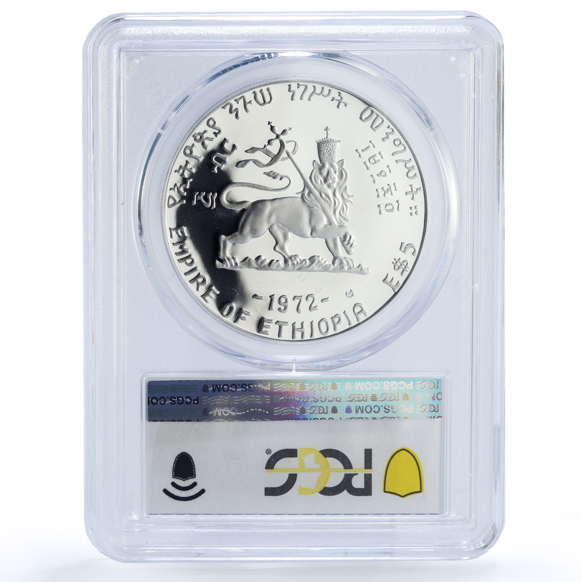 Ethiopia 5 dollars Empress Zewditu Zauditu Politics PR70 PCGS silver coin 1972