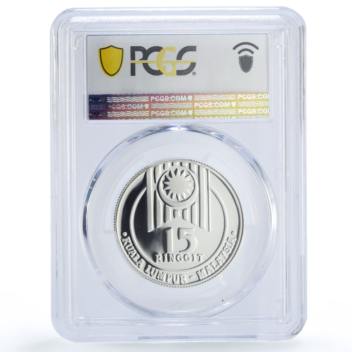 Malaysia 15 ringgit 15th South Asian Olympic Games PR69 PCGS silver coin 1989
