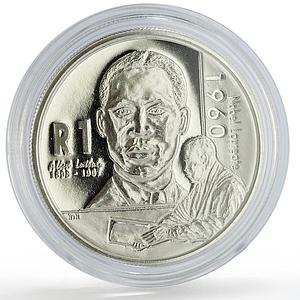 South Africa 1 rand Albert Luthuli Nobel Prize Politics proof silver coin 2005