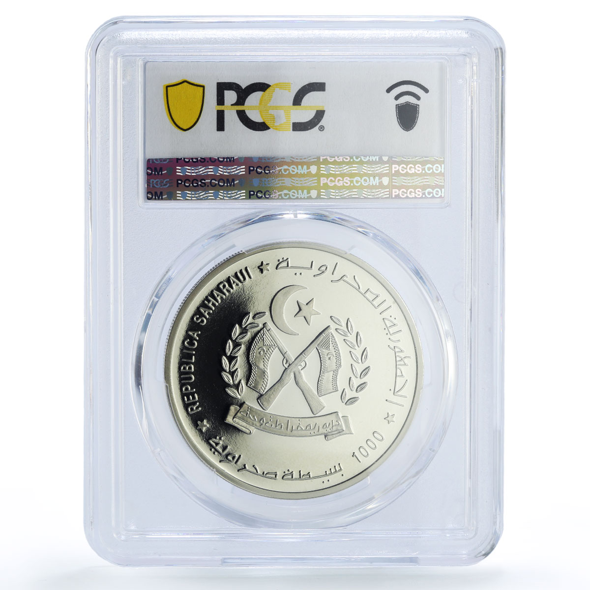 Saharawi 1000 pesetas Marco Polo The Silk Road PR69 PCGS CuNi coin 1997