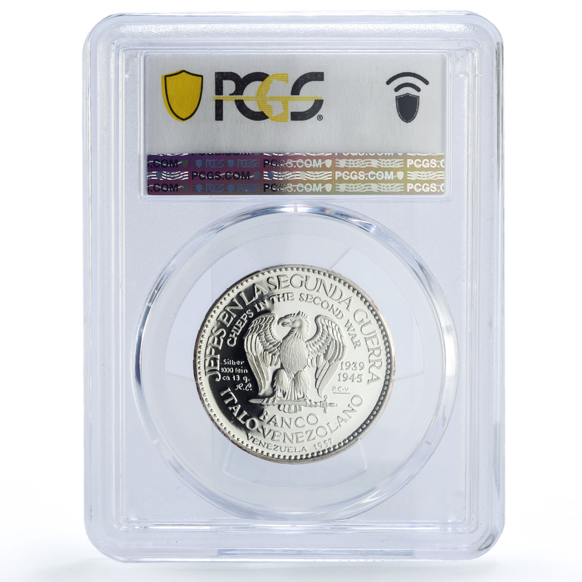 Venezuela Second War Chiefs USA Montgomery Politics PR68 PCGS silver medal 1957