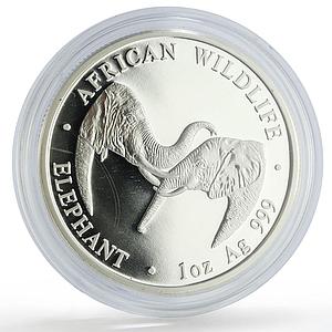 Zambia 5000 kwacha African Wildlife Elephant Fauna proof silver coin 2002