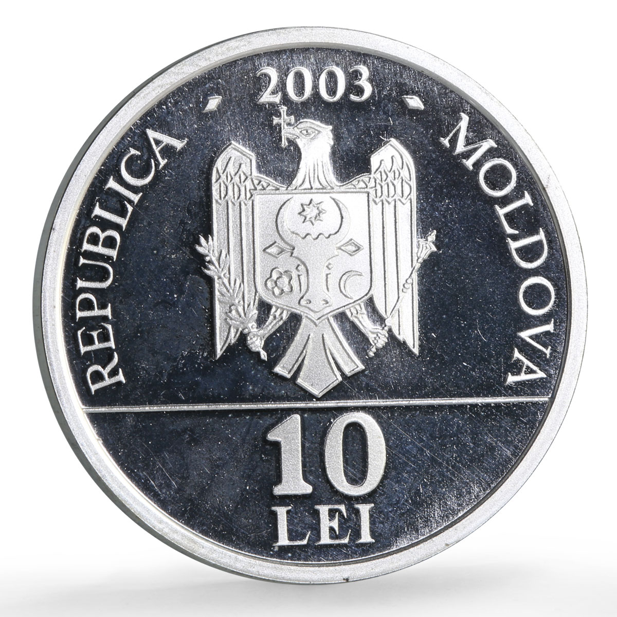 Moldova 10 lei Folk Crafts Traditions Wine Holiday KM-25 proof NiBrass coin 2003