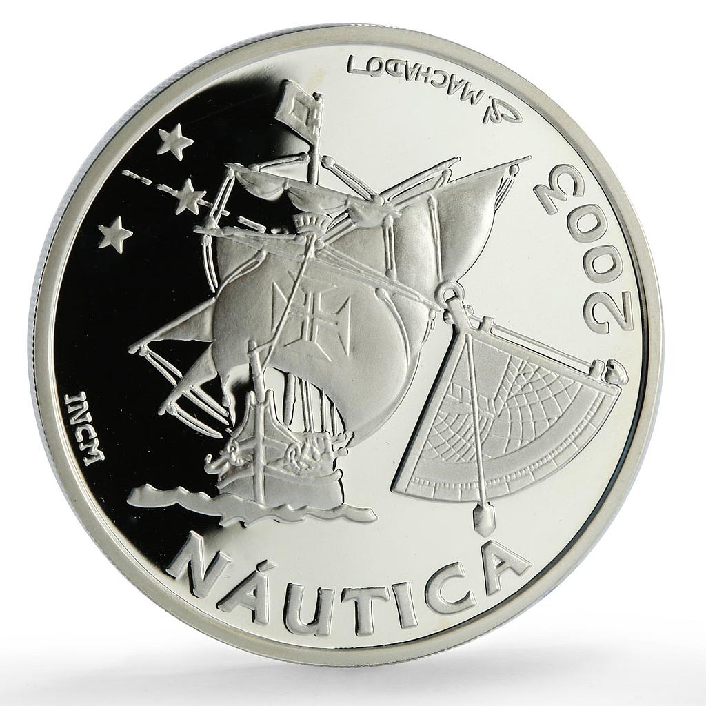 Portugal 10 euro Ibero-American Navigation Nautica Ship proof silver coin 2003