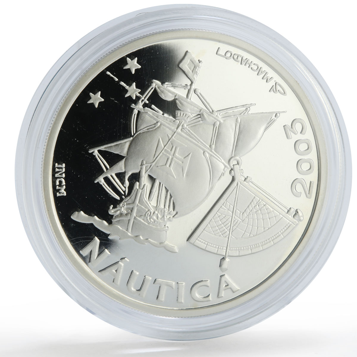 Portugal 10 euro Ibero-American Navigation Nautica Ship proof silver coin 2003