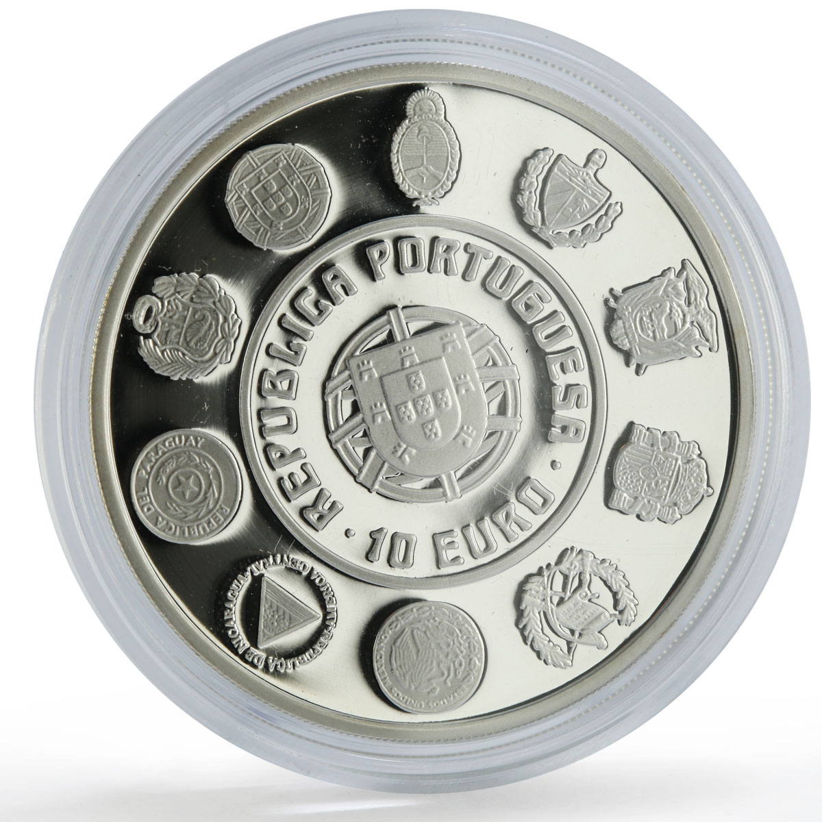 Portugal 10 euro Ibero-American Navigation Nautica Ship proof silver coin 2003
