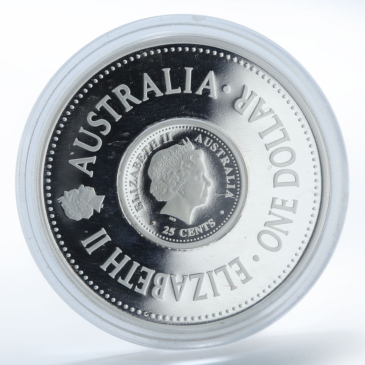 Australia 1 dollar 25 cents Holey Dollar &amp; Dump FIFA World Cup silver coin 2006