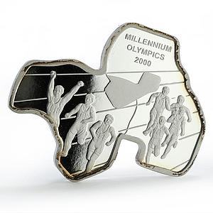 Zambia 5000 kwacha Millennium Olympics Sydney Opera Runners silver coin 2000
