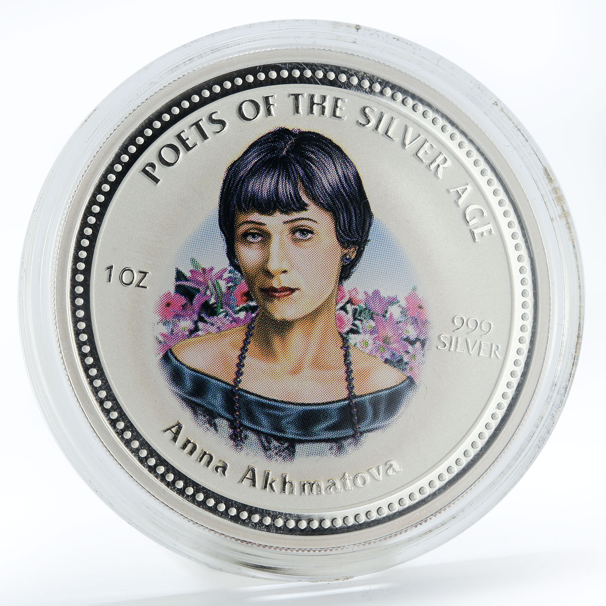 Cook Islands 2 dollars Anna Akhmatova Poets of the Silver Age silver coin 2006