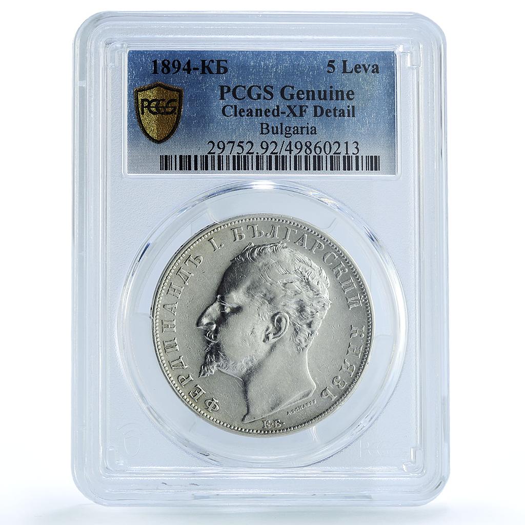 Bulgaria 5 leva King Ferdinand I Coinage KM-18 XF Details PCGS silver coin 1894 Bulgaria 5 leva King Ferdinand I Coinage KM-18 XF Details PCGS silver coin 1894