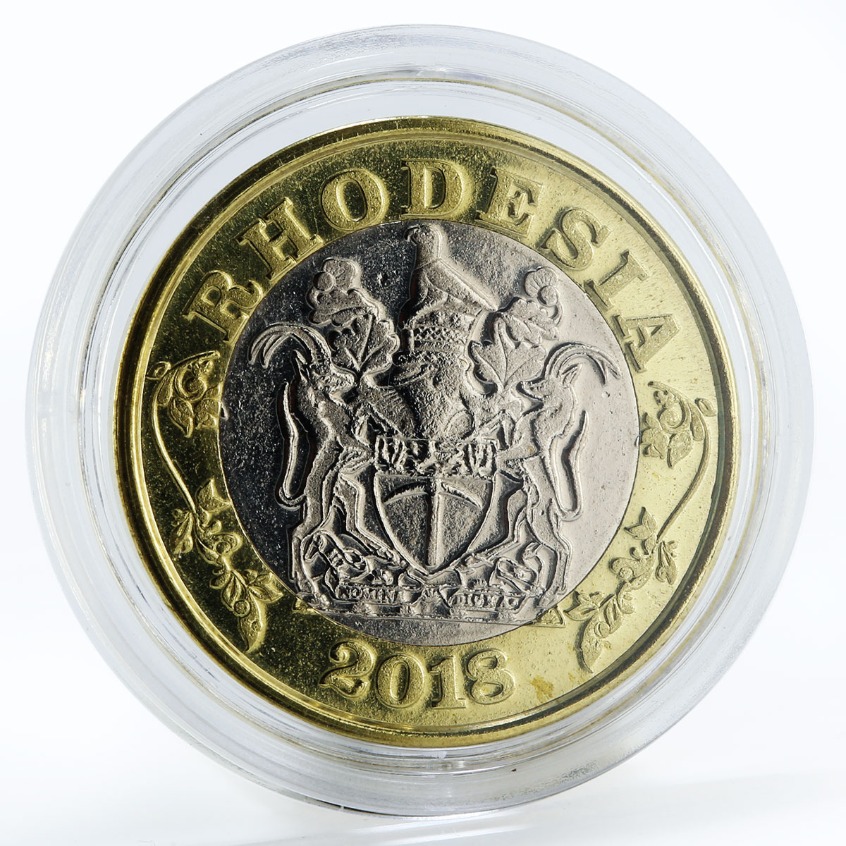 Rhodesia 5 dollars Tarchia bimetal coin 2018