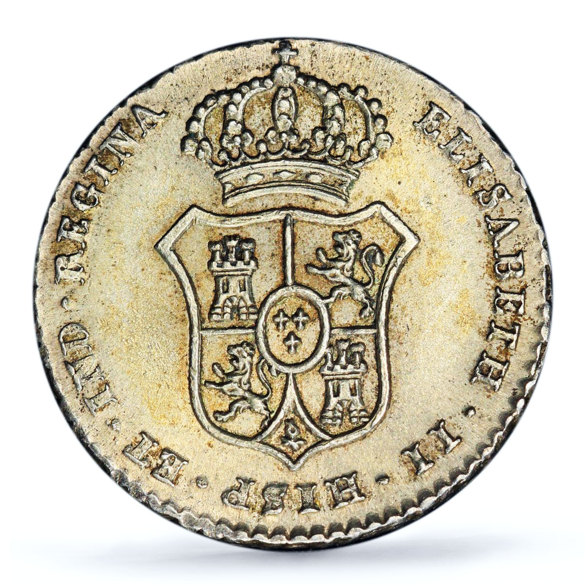 Spain Queen Isabella II Proclamation Medal &quot;2 Reales&quot; MS63 PCGS silver 1833