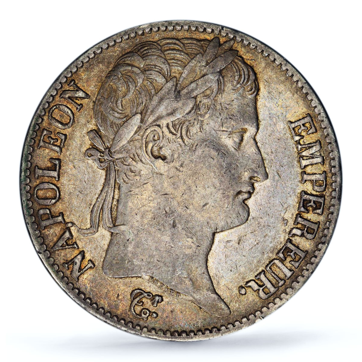 France 5 francs Emperor Napoleon I Coinage KM-694.1 XF45 PCGS silver coin 1814 A