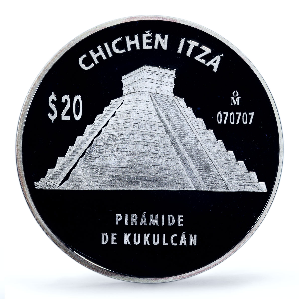Mexico 20 pesos Chichen Itza Pyramide Kukulcan PR69 PCGS 5 oz silver coin 2012
