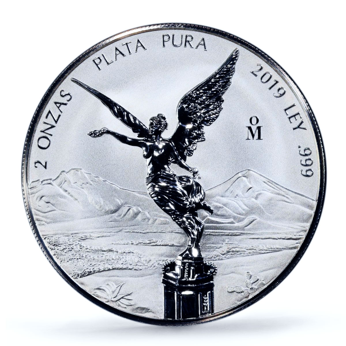 Mexico 2 onzas Libertad Angel of Independence Reverse PR70 PCGS silver coin 2019