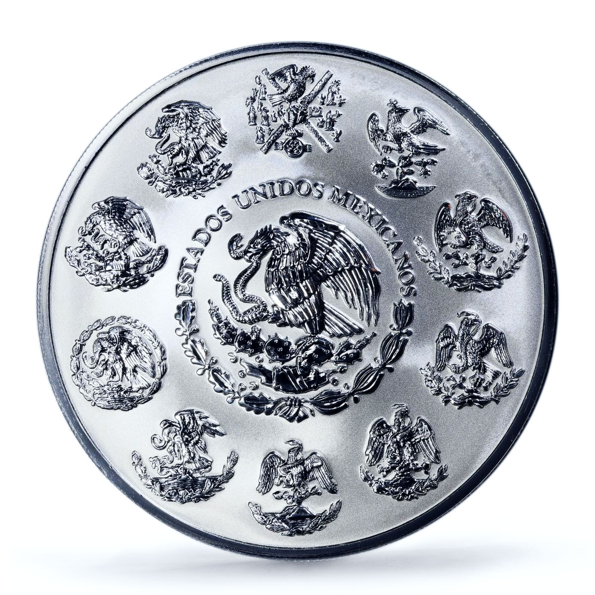 Mexico 5 onzas Libertad Angel of Independence Reverse PR70 PCGS silver coin 2019