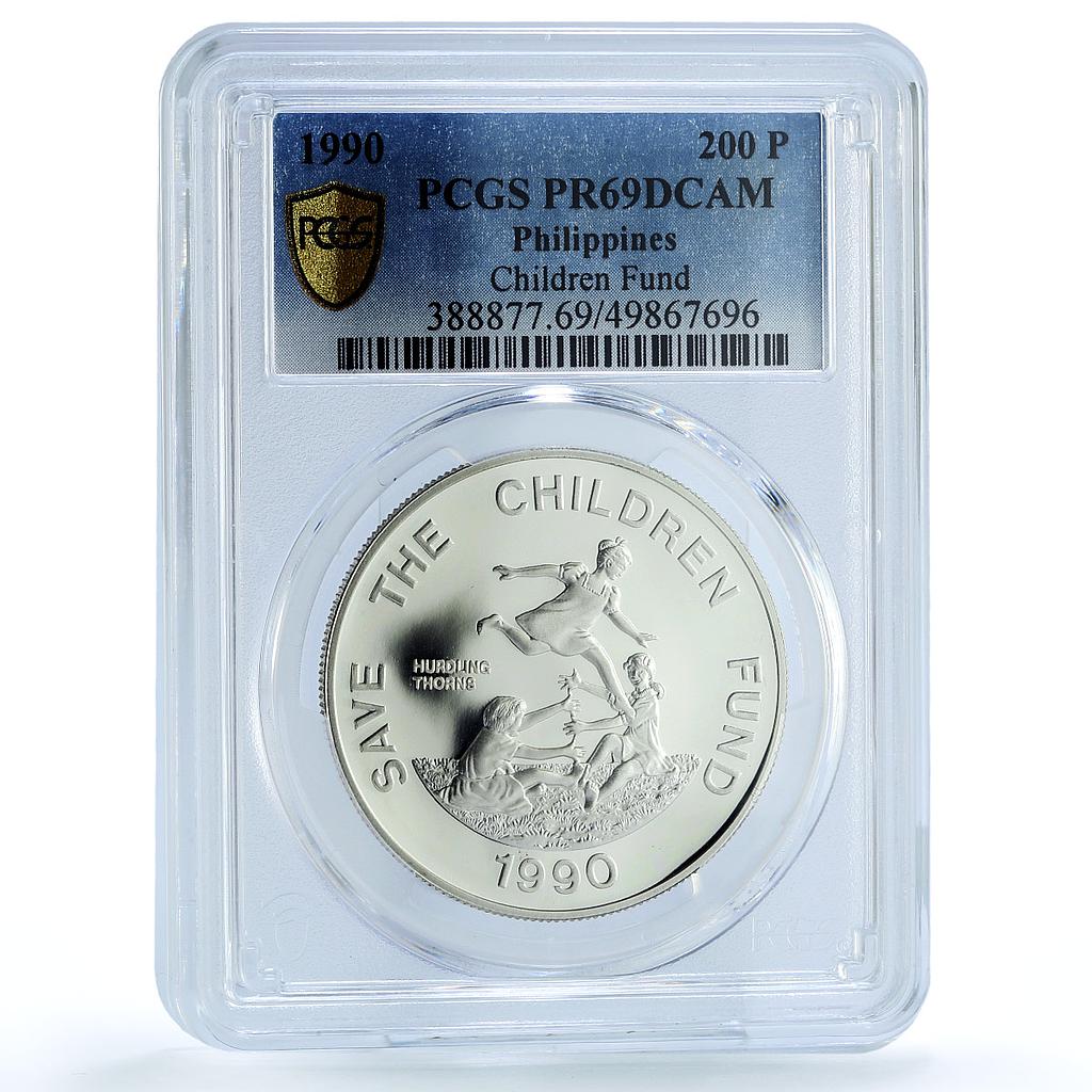Philippines 200 piso UNICEF Save the Children Child Year PR69 PCGS coin 1990 Philippines 200 piso UNICEF Save the Children Child Year PR69 PCGS coin 1990