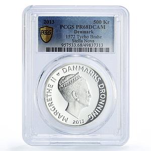 Denmark 500 kroner Tycho Brache Stella Nova Science PR68 PCGS silver coin 2013
