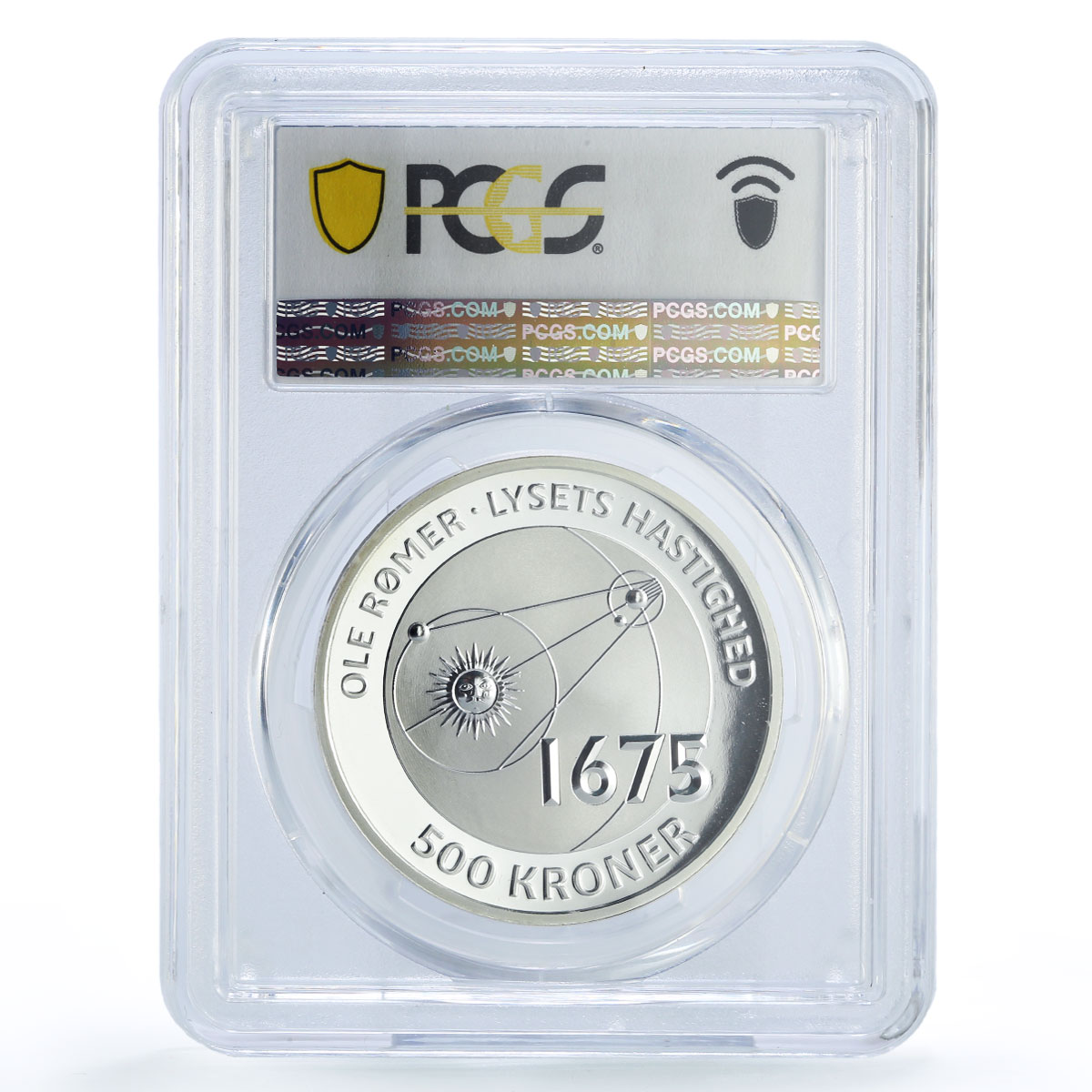 Denmark 500 kroner Ole Romer Light Speed Science PR68 PCGS silver coin 2013