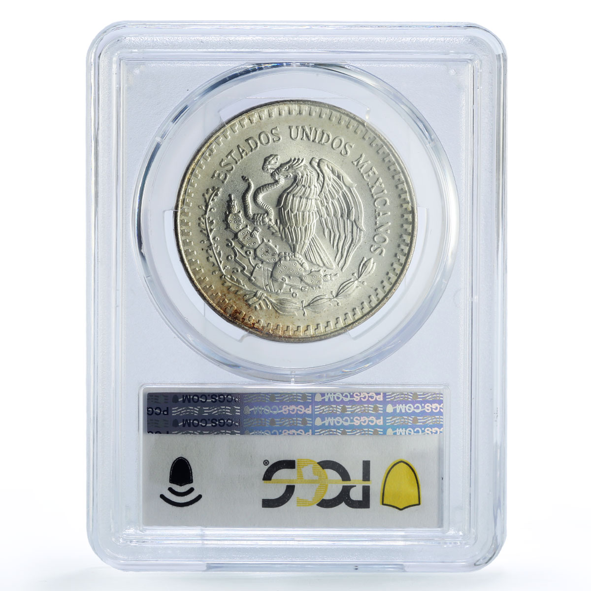 Mexico 1 onza Libertad Angel of Independence w/o Dot MS66 PCGS silver coin 1989