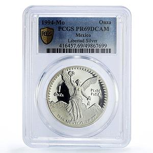 Mexico 1 onza Libertad Angel of Independence PR69 PCGS silver coin 1994
