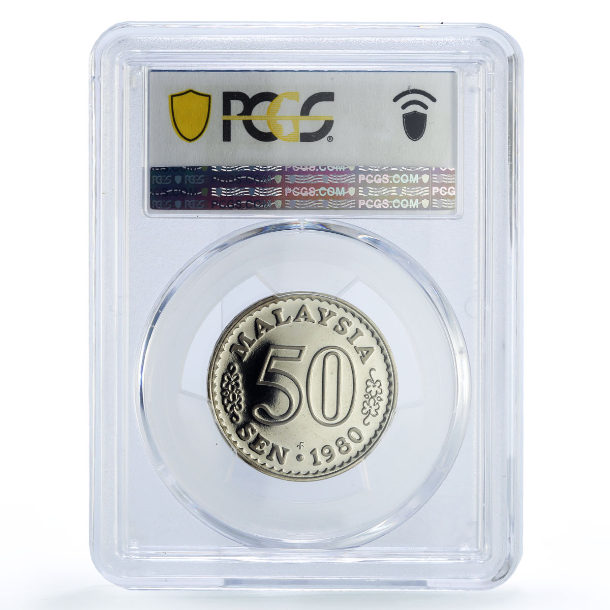 Malaysia 50 sen Republic Coinage Parliament House PR69 PCGS CuNi coin 1980