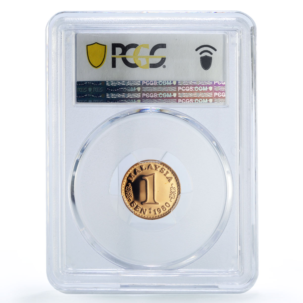 Malaysia 1 sen Republic Coinage Parliament House PR69 PCGS bronze coin 1980