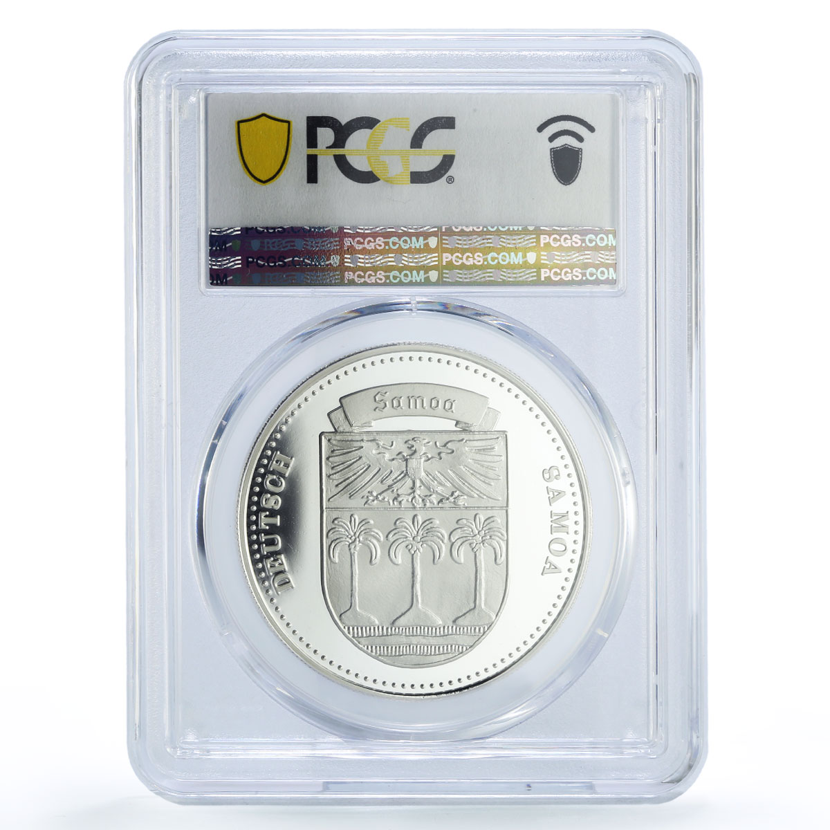 Palau 5 dollars German Samoa Kaizer Wilhelm II PR70 PCGS silver coin 1999