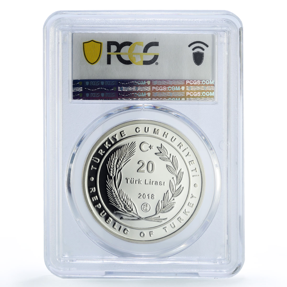 Turkiye 20 lira Conservation Wildlife Denizli Rooster PR69 PCGS silver coin 2018