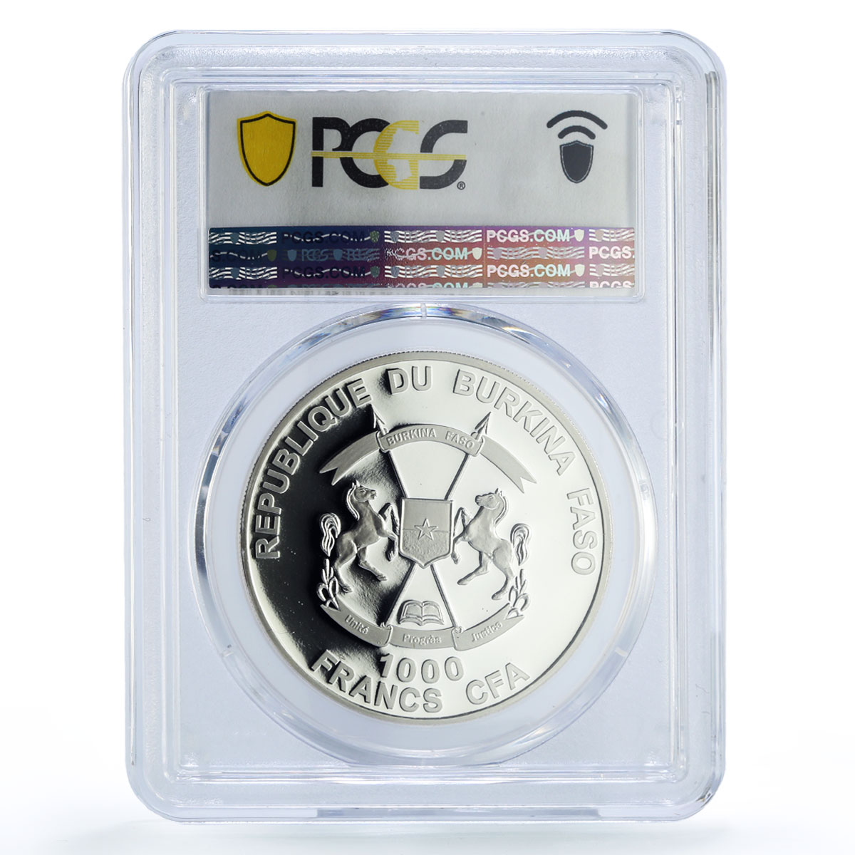 Burkina Faso 1000 francs Forest Animals Deer Fauna PL70 PCGS silver coin 2016