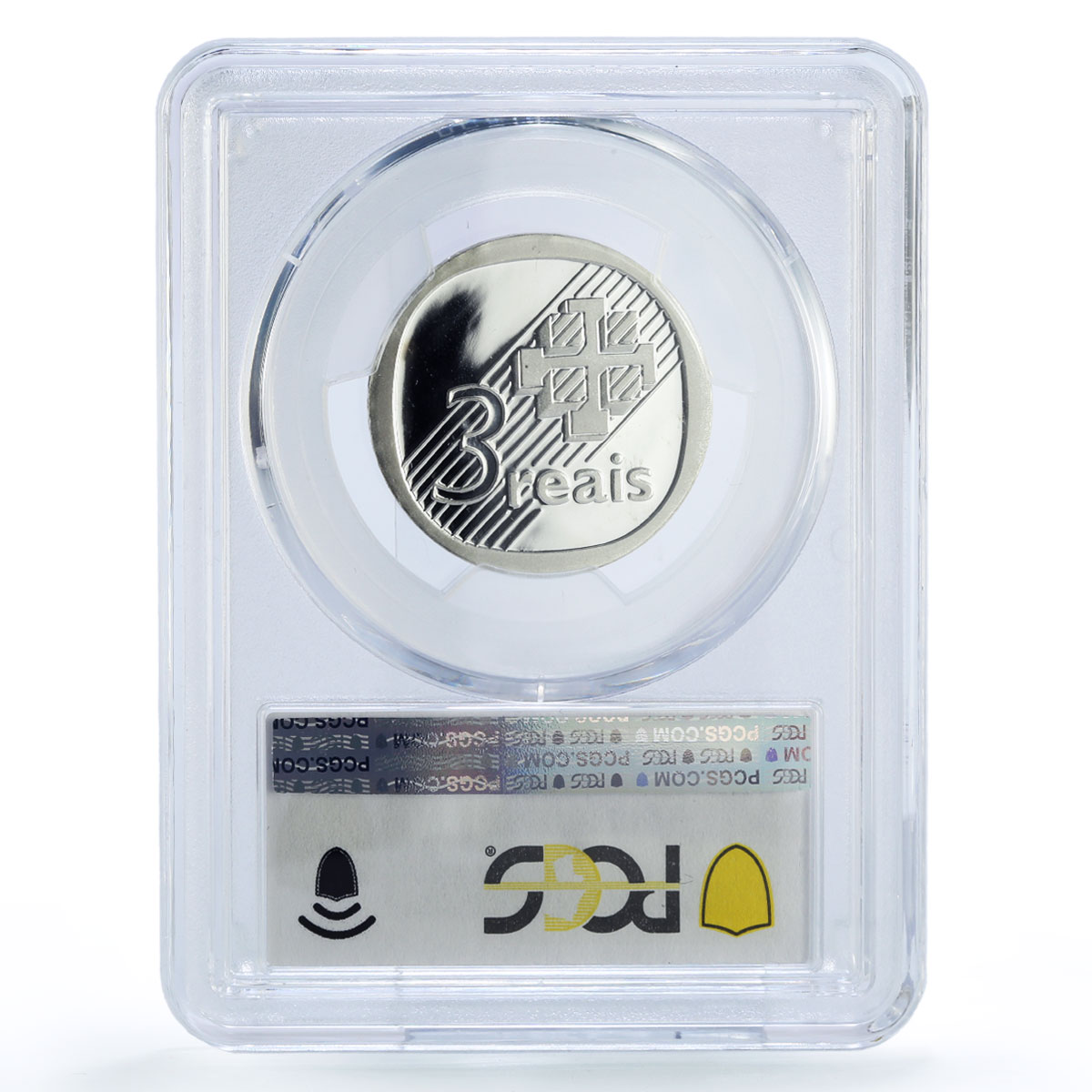 Brazil 3 reais Central Bank 30th Anniversary PR68 PCGS silver coin ND (1997)