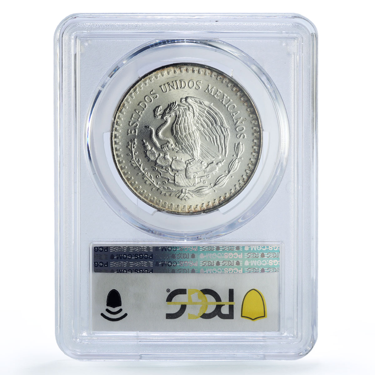 Mexico 1 onza Libertad Angel of Independence DDO Type MS66 PCGS silver coin 1987