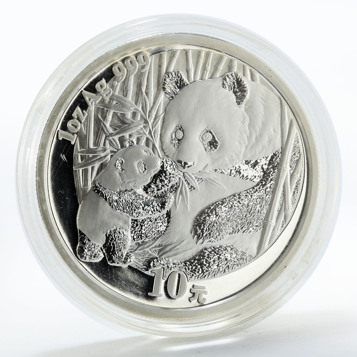 China 10 yuan Panda Series family proof silver coin 2005