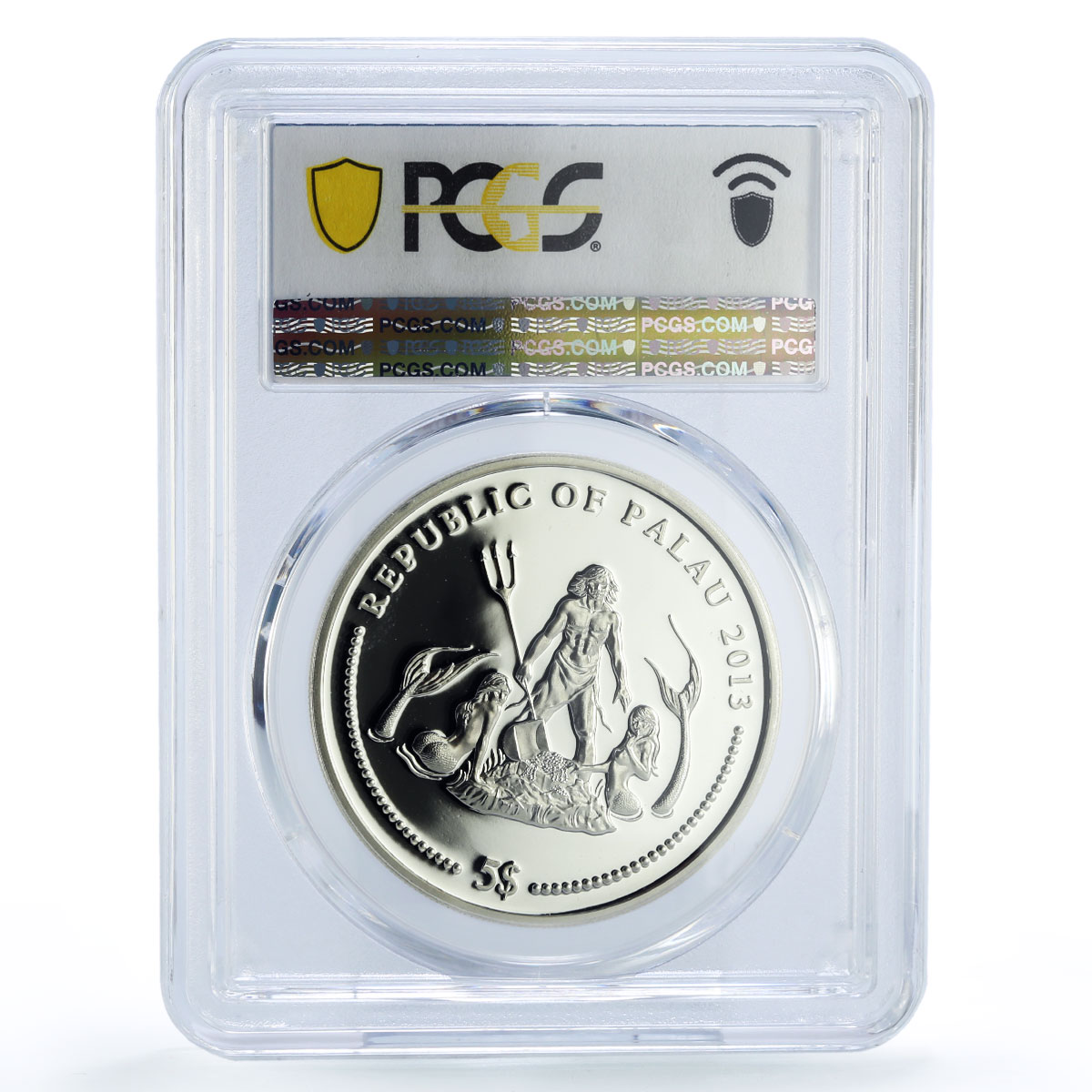 Palau 5 dollars Marine Life Protection Mandarin Fish PR69 PCGS silver coin 2013