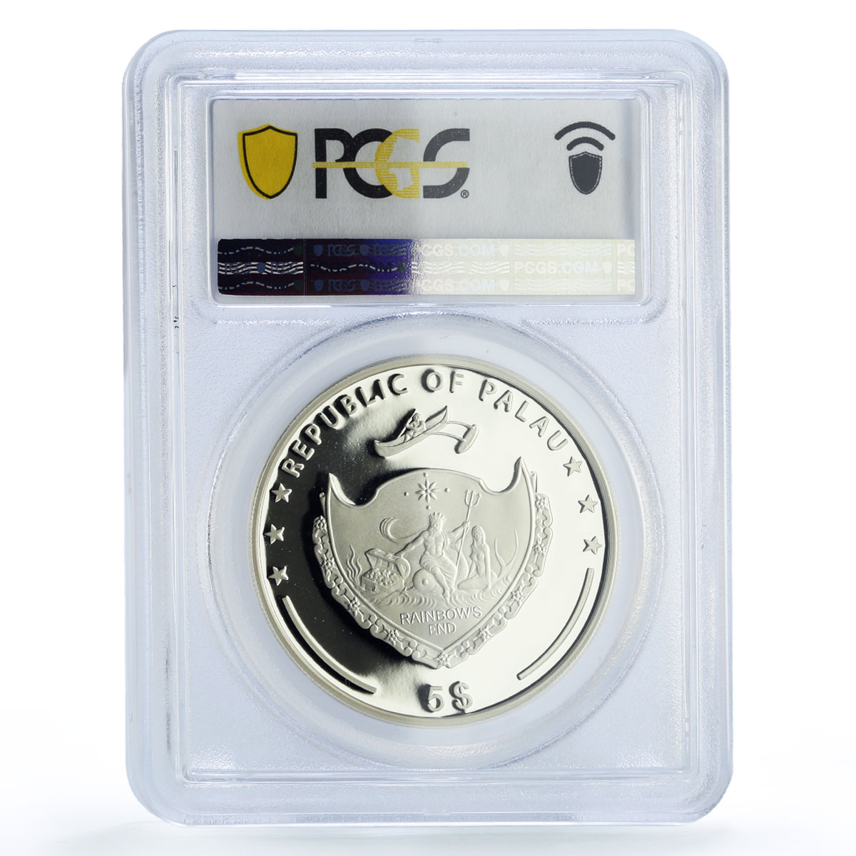 Palau 5 dollars Marine Life Sea Beauty Pink Shell PR70 PCGS silver coin 2014