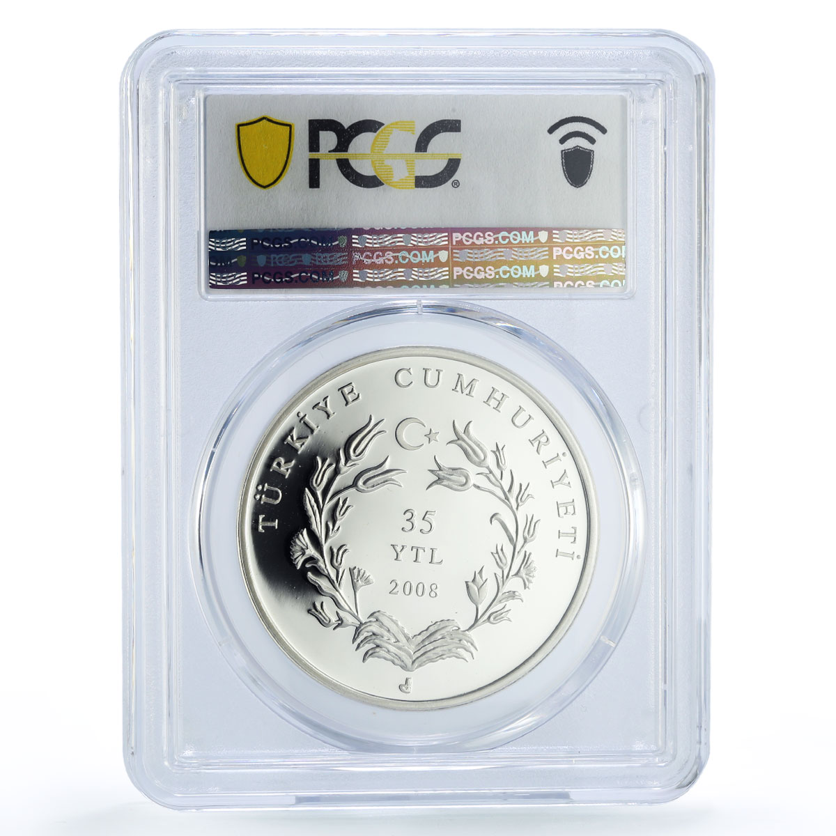 Turkiye 35 lira Folk Tales Nasreddin Hoca Literature PR69 PCGS silver coin 2008