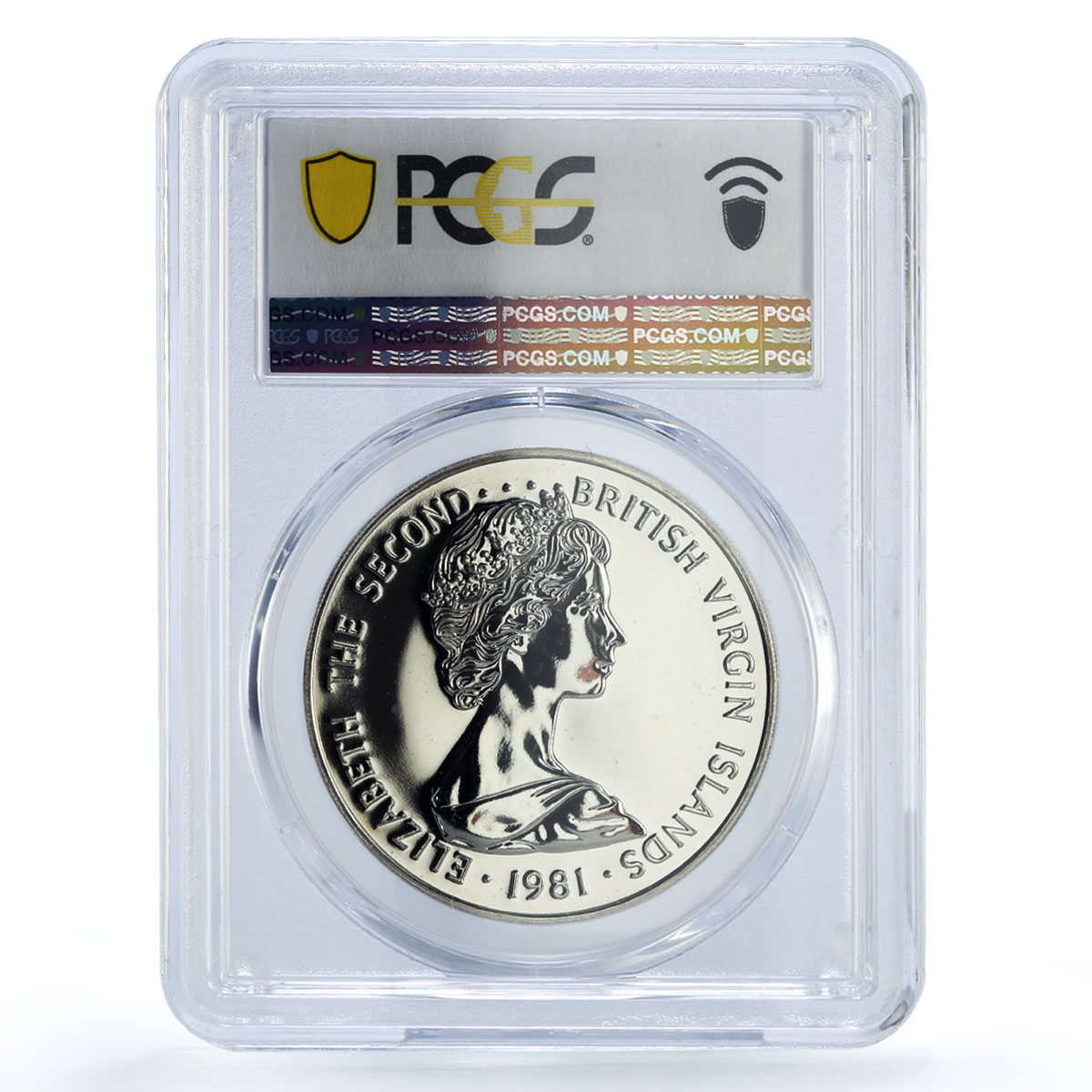British Virgin Islands 1 dollar Frigate Birds KM-6 MS68 PCGS CuNi coin 1981