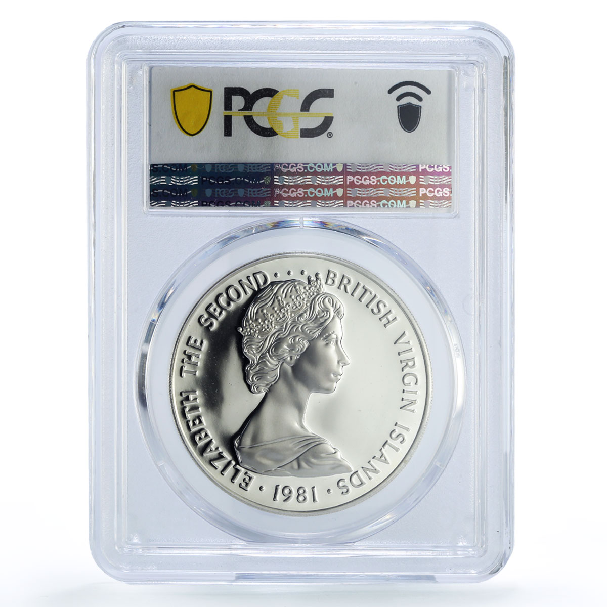 British Virgin Islands 1 dollar Frigate Birds KM-6a PR69 PCGS silver coin 1981