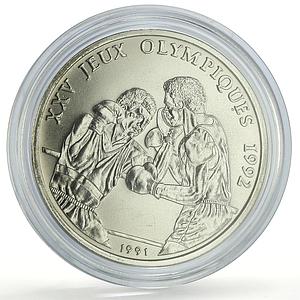 Congo 100 francs Barcelona Summer Olympic Games Boxing CuNi coin 1991