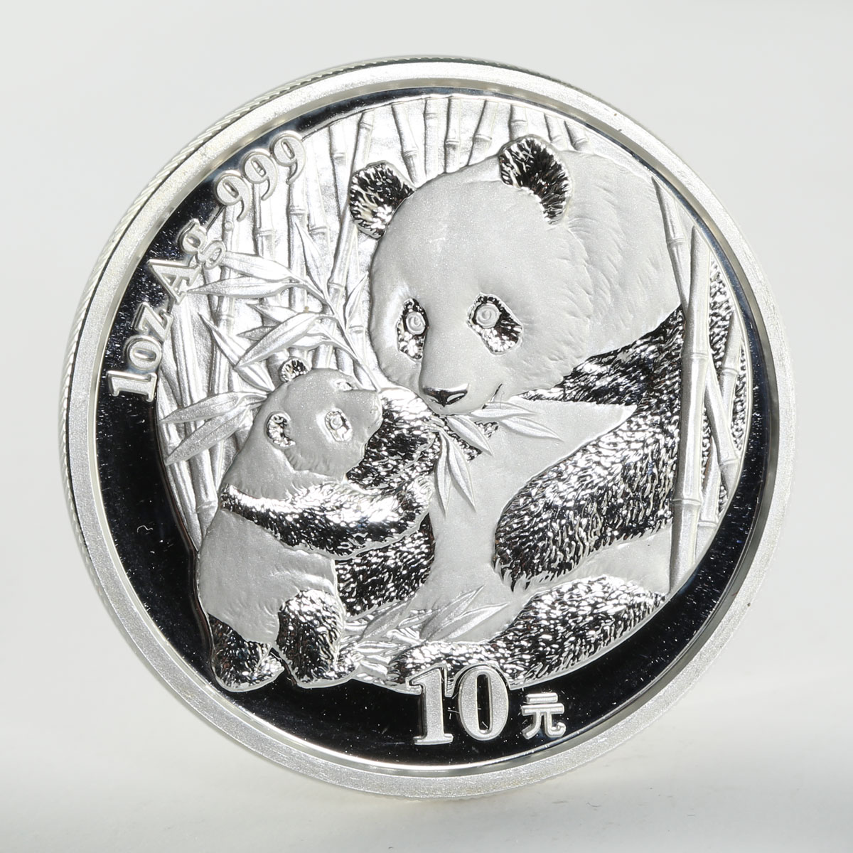 China 10 yuan Panda Series family proof silver coin 2005