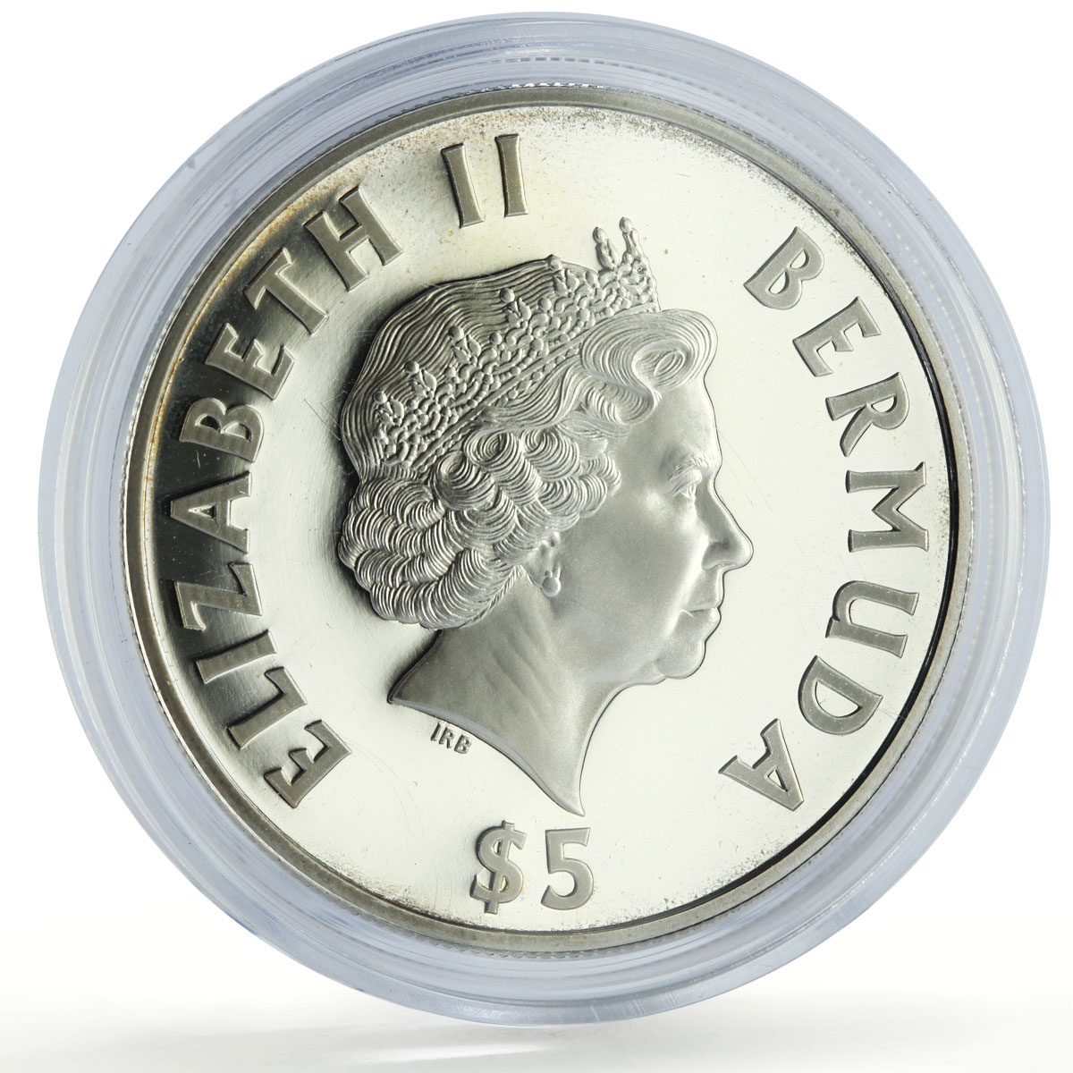 Bermuda 5 dollars Fitted Dinghy Racing 100th Anniversary Ships silver coin 2003